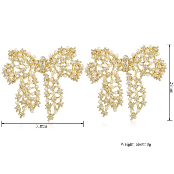 Bow Earrings - Picture 3 of 4